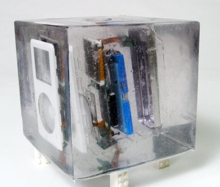 iPod cast in resin