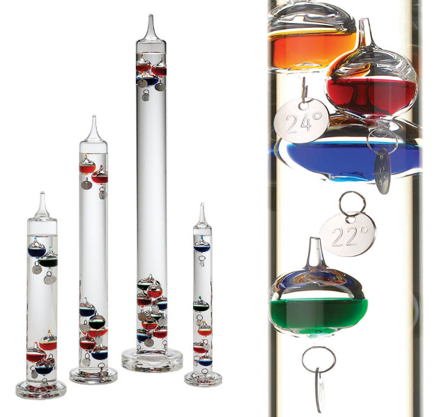 How does a Galileo thermometer work?